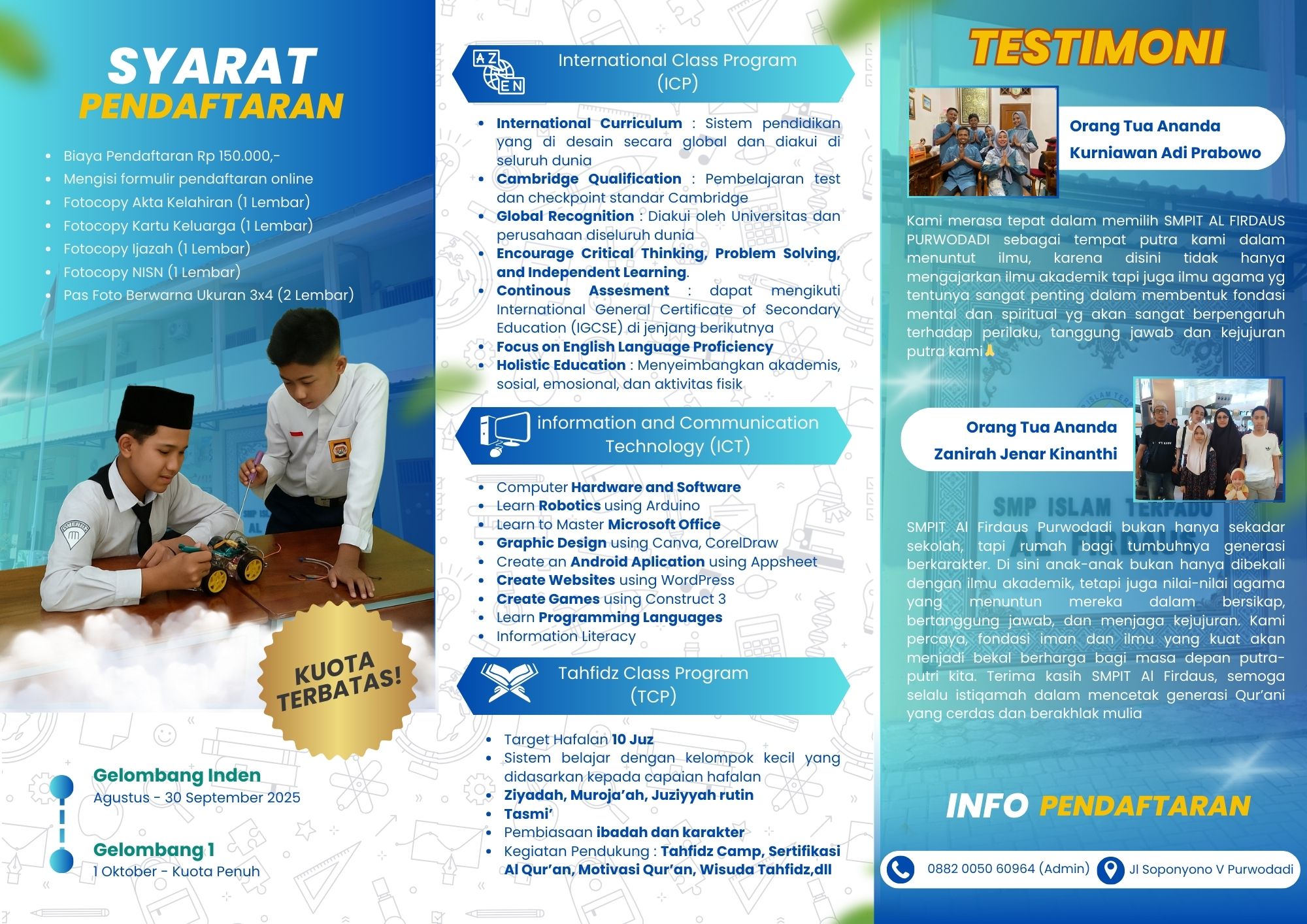 Brosur SMPIT Al Firdaus Halaman 2